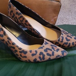 Leopard Print Pointed Toe BCBG Heels